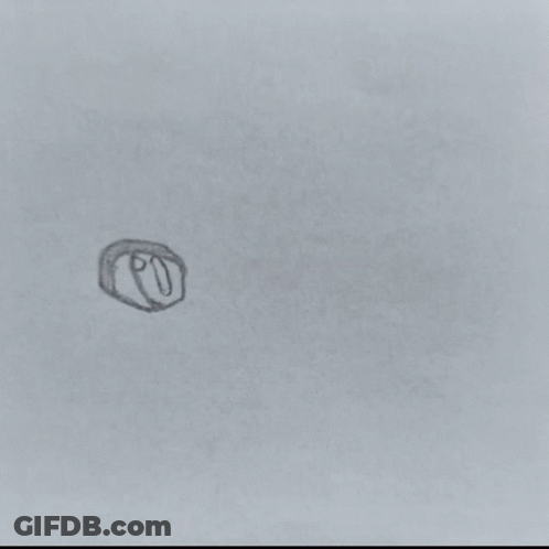 Pencil Drawing Girl Pointing At Camera GIF