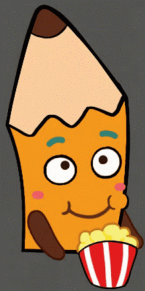 Pencil Eating Popcorn GIF