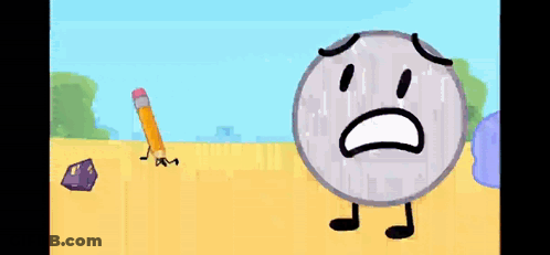 Pencil Next To Sad Purple Object GIF