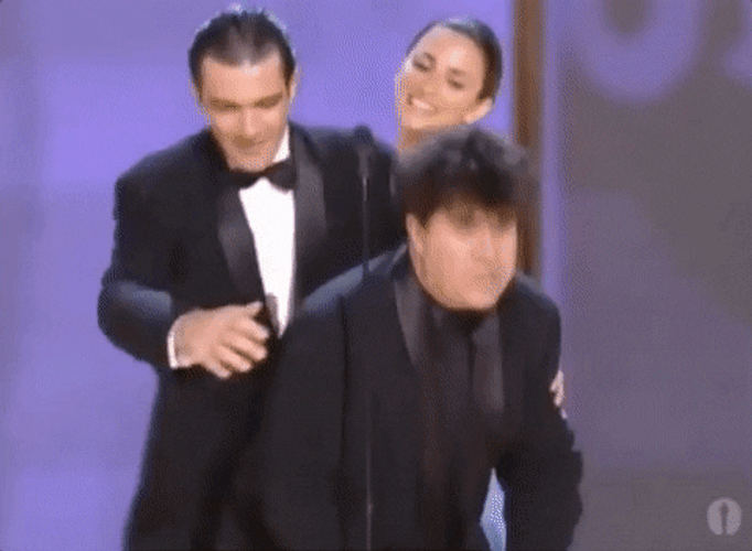 Penelope Cruz Pedro Almodovar Oscars GIF