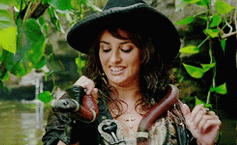Penelope Cruz Snake Stranger Tides GIF