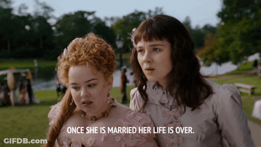 Penelope Featherington Eloise Bridgerton Talked About Marriage GIF