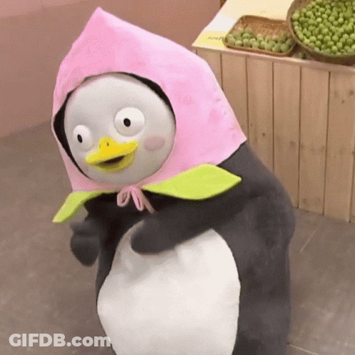 펭수 복숭아 GIF