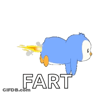 Penguin Cartoon Fart Smoke GIF
