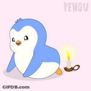 Penguin Cartoon With Smoke From Butt GIF