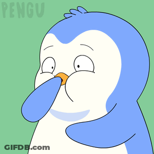 Penguin Covering Nose GIF