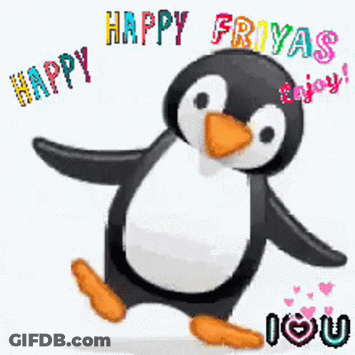 Penguin Dancing Happy Frivas Enjoy Iou GIF