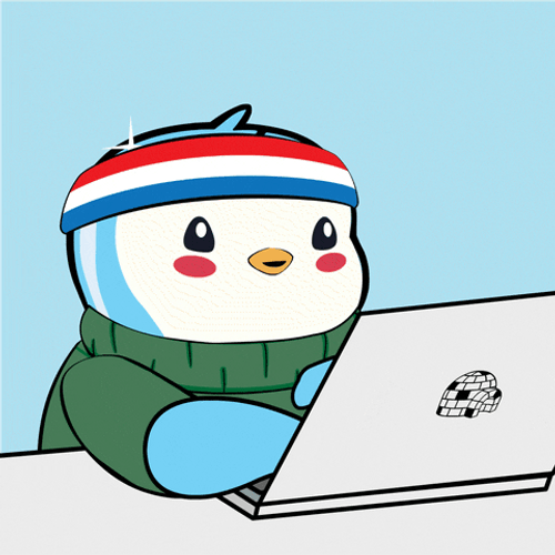 Penguin Doing Fast Typing GIF
