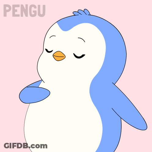 Penguin Drawing Saying Pengu GIF