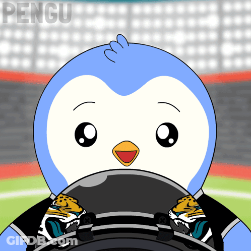 Penguin Driving Car With Word Pengu GIF