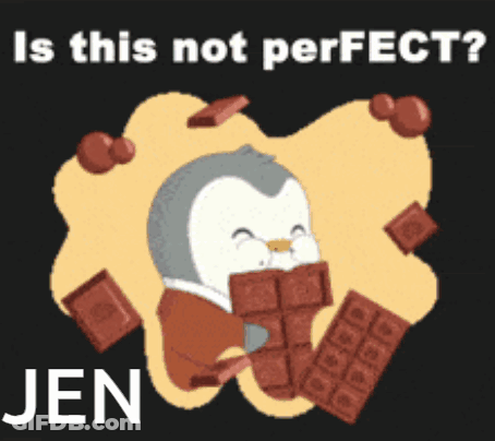 Penguin Eating Chocolate Bar Is This Not Perfect Jen GIF