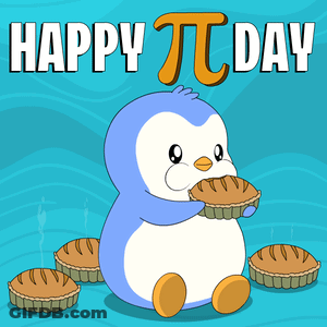 Penguin Eating Pie Happy Pi Day GIF