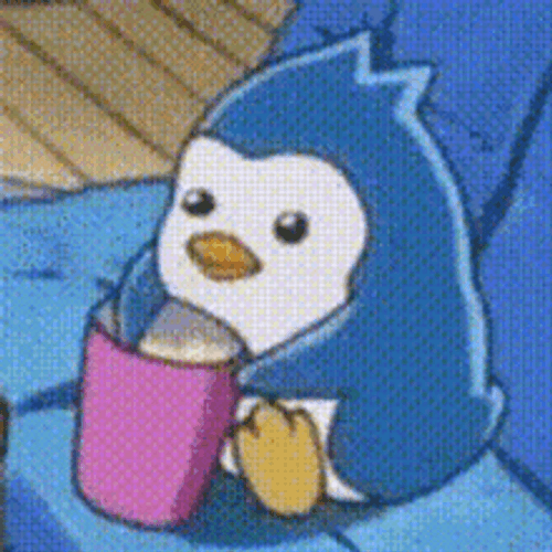Penguin Eating Popcorn GIF