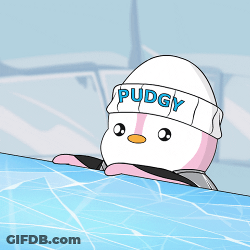 Penguin Flying Kiss On Ice Mua GIF