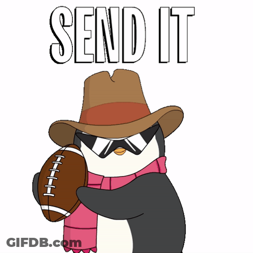 Penguin Football Full Send GIF
