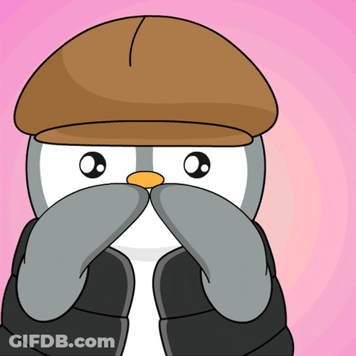 Penguin Forms Heart Mua GIF