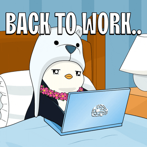 Penguin Get Back To Work GIF