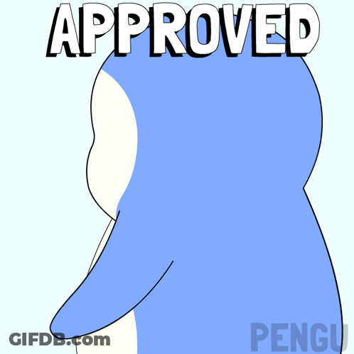 Penguin Giving Thumbs Up Approved GIF