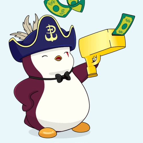 Penguin Gun Make It Rain Money GIF