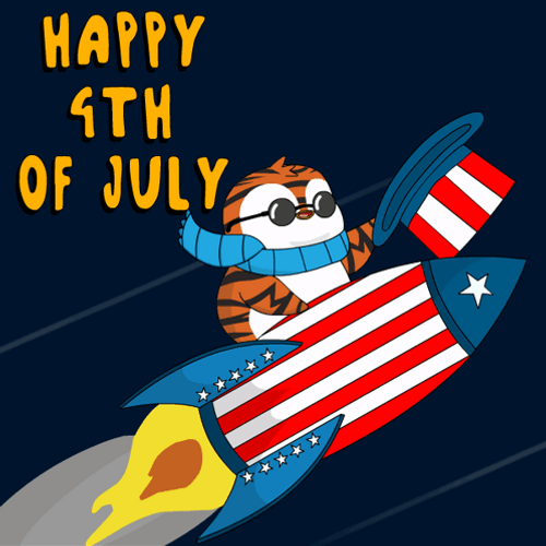 Penguin Happy 4Th Of July GIF