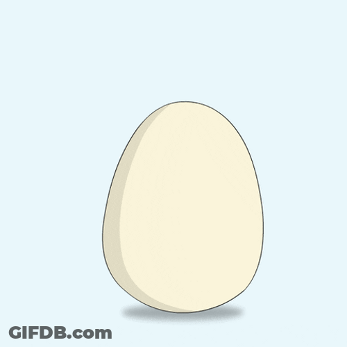Penguin Hides Inside Egg Dog GIF