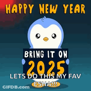 Penguin Holding Bring It On 2025 Sign GIF