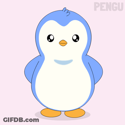 Penguin Holding Card Saying 10 GIF