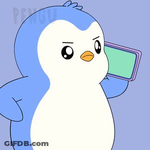 Penguin Holding Cell Phone Saying I Will Find You And I Will Huddle GIF