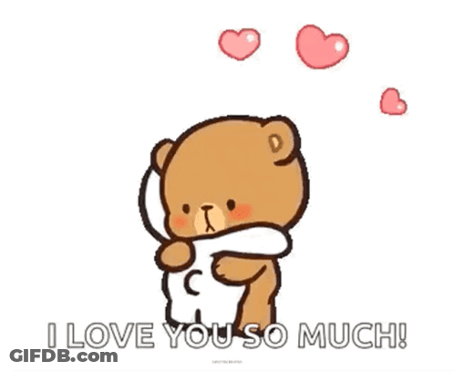 Penguin Holding Cell Phone With Hearts Saying I Love You With All My Hearts GIF