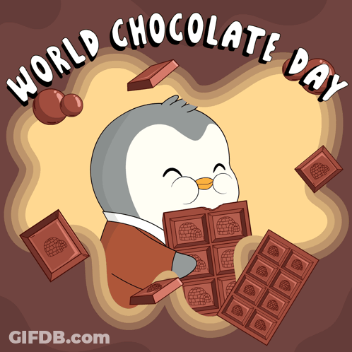 Penguin Holding Chocolate World Chocolate Day GIF