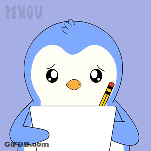 Penguin Holding I Miss You Sign GIF