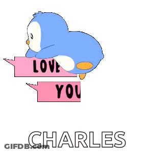 Penguin Holding Love You Sign GIF