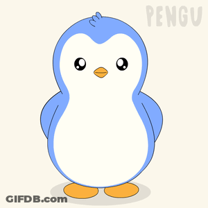 Penguin Holding Pocket Watch Time GIF