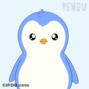 Penguin Holding Roses And I Love You Heart GIF