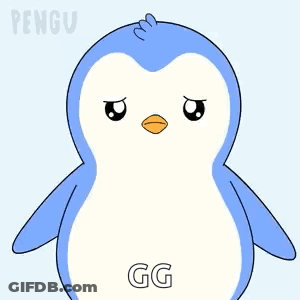 Penguin Holding Sign Saying Sorry GG GIF