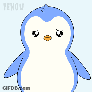 Penguin Holding Sign Saying Sorry GIF