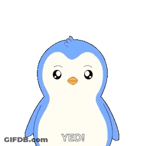 Penguin Holding Sign Saying Yes GIF
