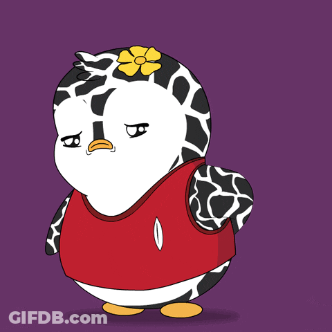 Penguin Holding Sorry Sign GIF