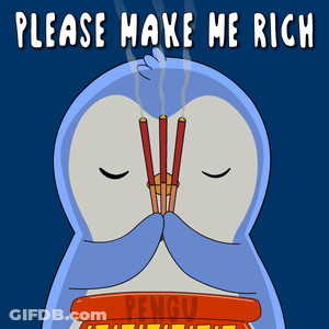 Penguin Holding Sticks In Front Of Penguin Sign GIF