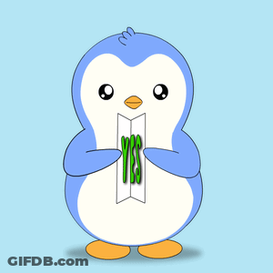 Penguin Holding Yes Sign GIF