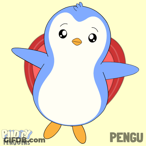 Penguin In A Heart Saying Pengu GIF