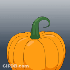 Penguin In A Pumpkin Saying Boo GIF