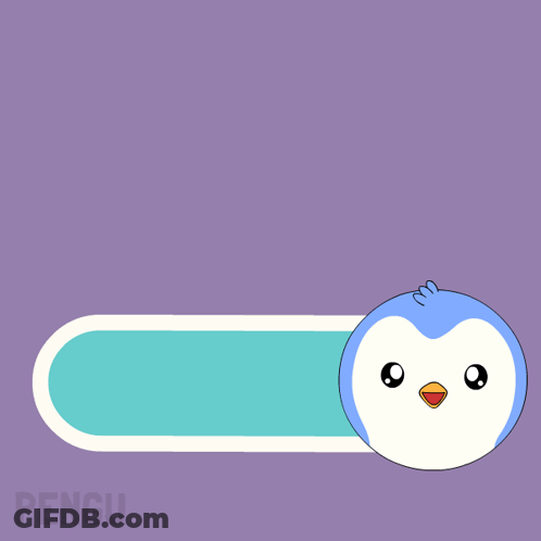 Penguin In Blue Sweater Holding Shopping Bags GIF