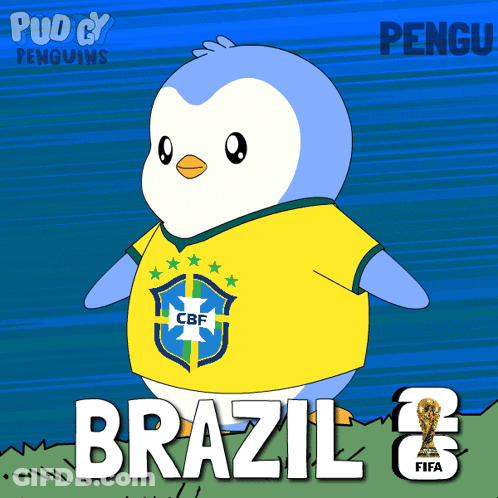 Penguin In CBF Jersey GIF