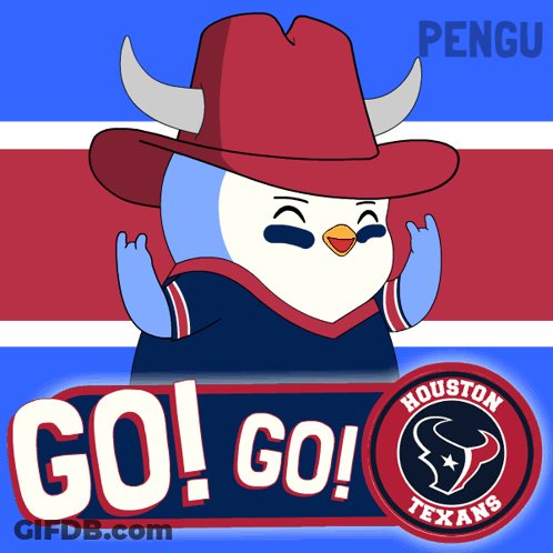 Penguin In Cowboy Hat Saying Go Go GIF