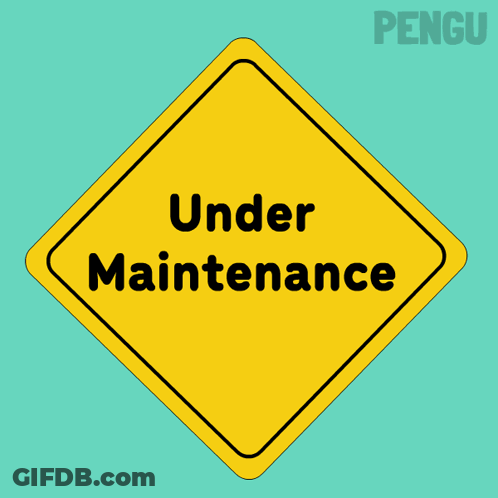 Penguin In Hard Hat Holding Wrench Under Construction Sign GIF
