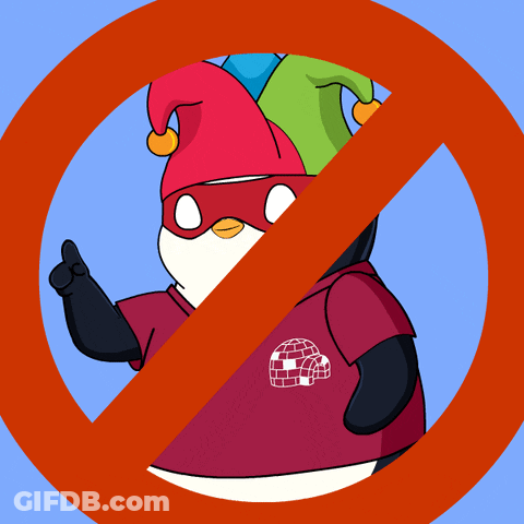 Penguin In Jester Hat And Red Shirt GIF
