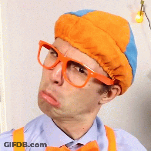 Penguin In Pink Hoodie And Blue Hat With Question Mark GIF