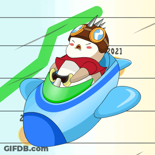 Penguin In Plane 2021 GIF