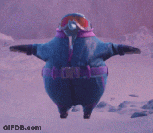 Penguin In Ski Suit And Goggles GIF